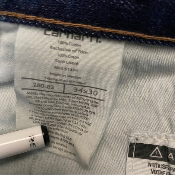 Carhartt Flame Resistant Jeans Denim 34X30 - Picture 9 of 9